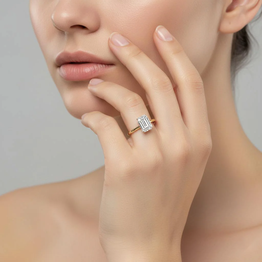 1.8 Carat Emerald Cut Diamond Ring - Image 8