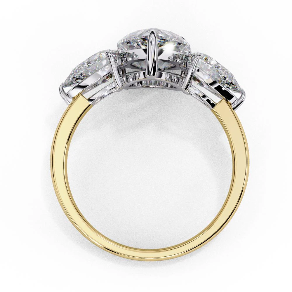 Pear Three Stone Engagement Ring - Image 6