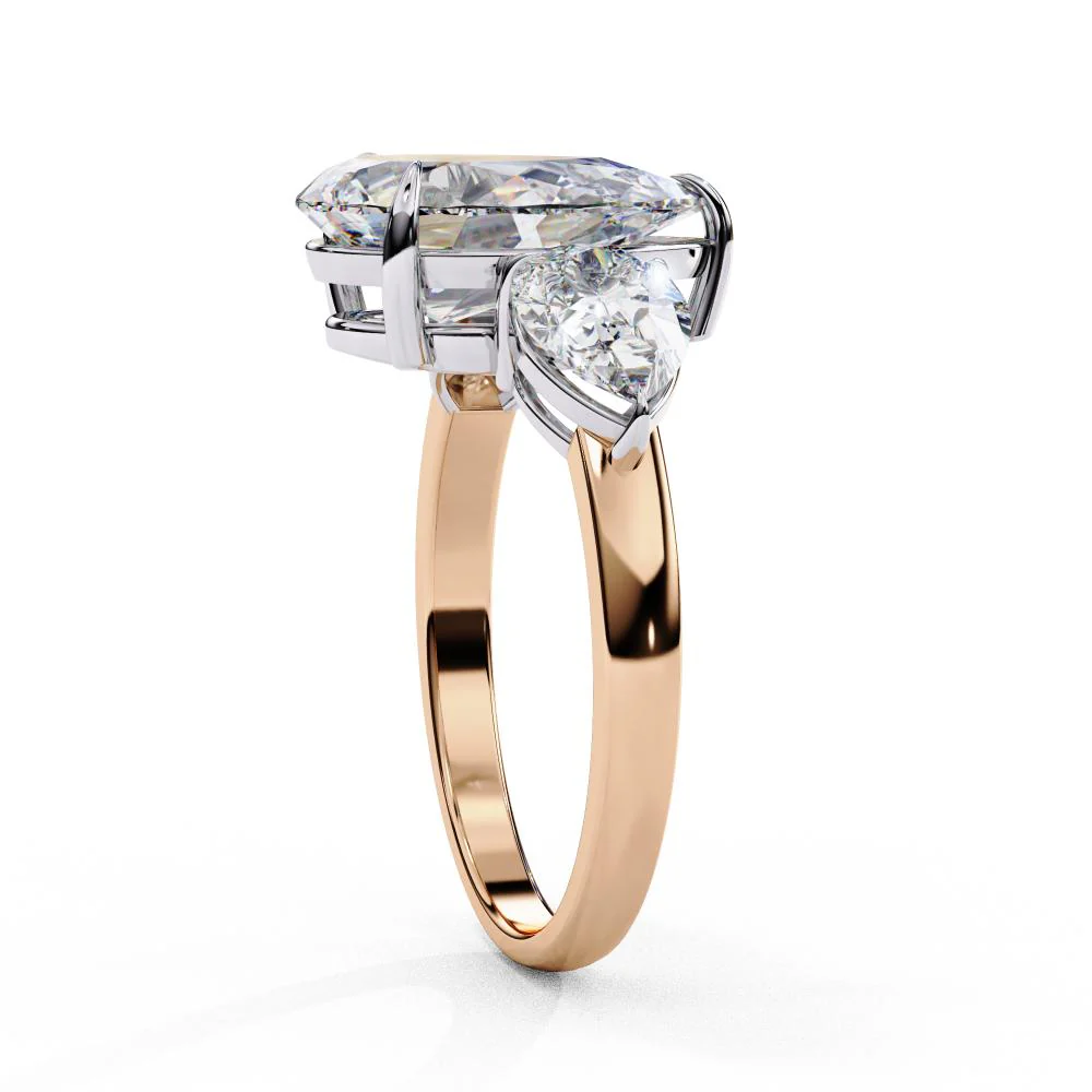 Pear Three Stone Engagement Ring - Image 8