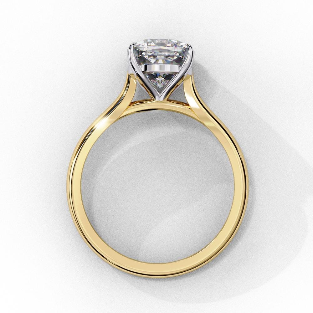 Cushion Solitaire 4 claw Engagement Ring - Image 6