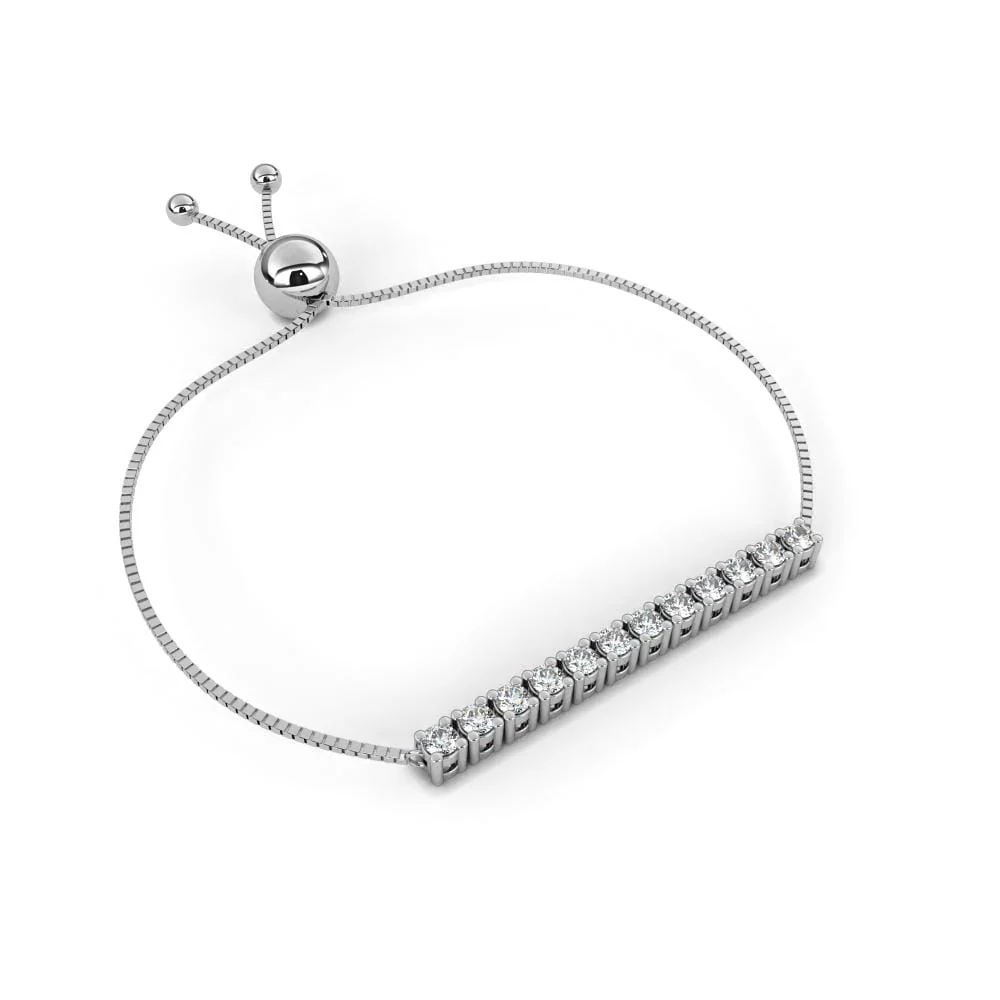 Adjustable Bar Moissanite Diamond Bracelet - Image 3