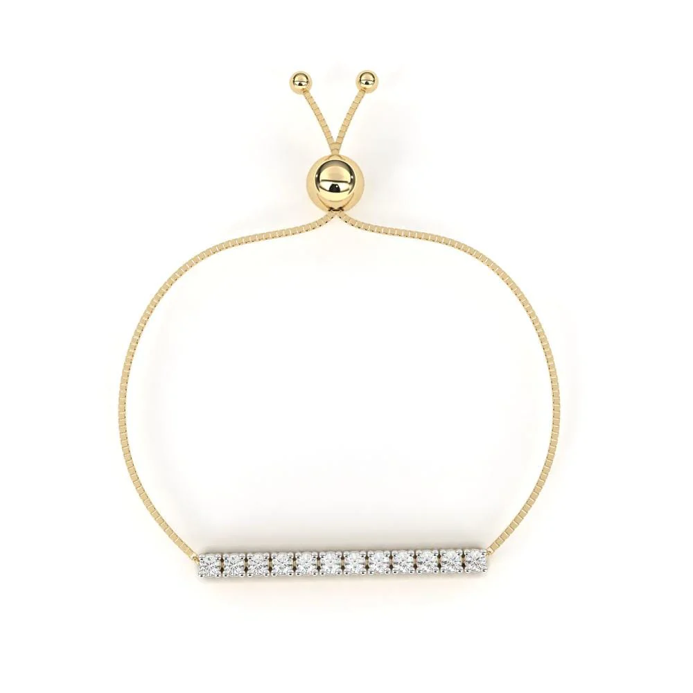 Adjustable Bar Moissanite Diamond Bracelet - Image 4
