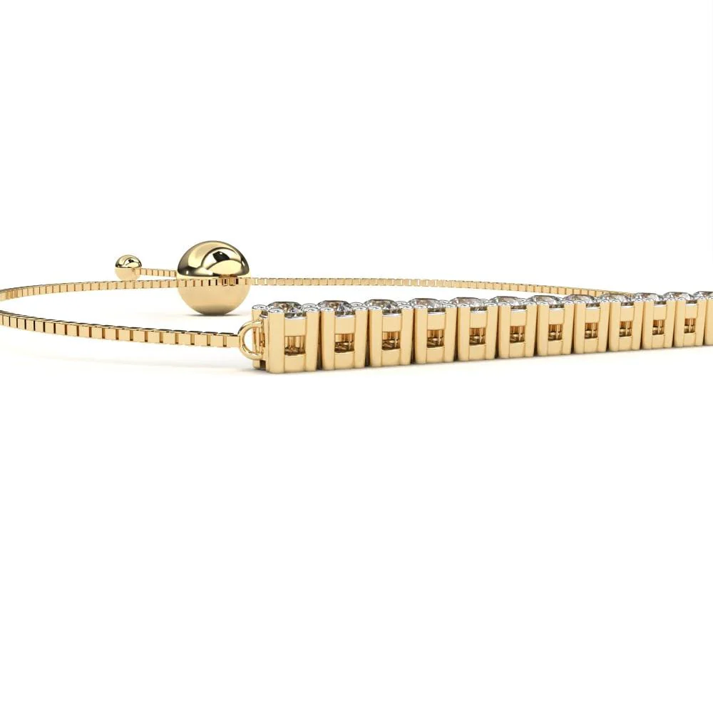 Adjustable Bar Moissanite Diamond Bracelet - Image 5