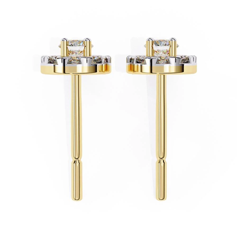 Antique Diamond Cluster Earrings - Image 8