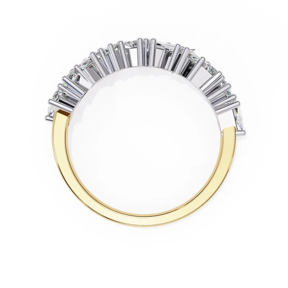 Baguette Half Eternity Wedding Band - Image 6
