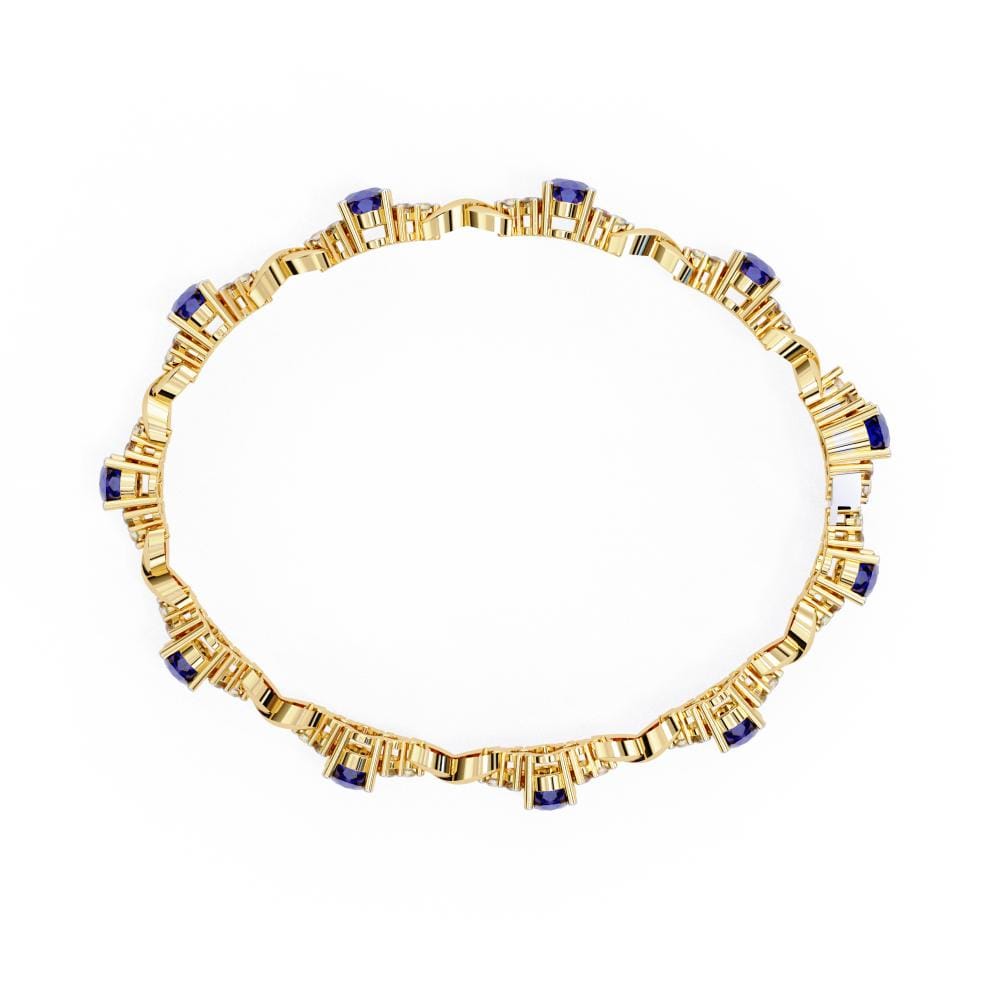 Blue Oval Moissanite Bracelet - Image 5