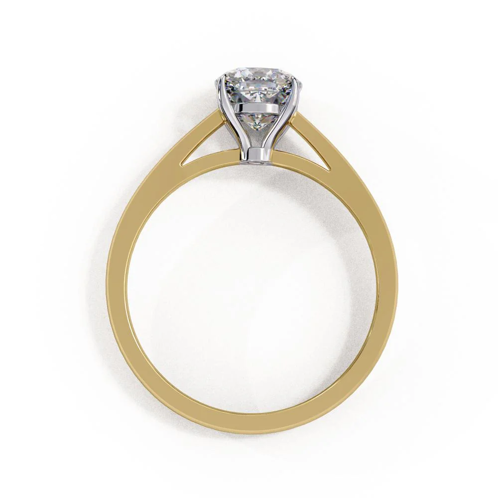 Cushion Solitaire Cathedral Engagement Ring - Image 6