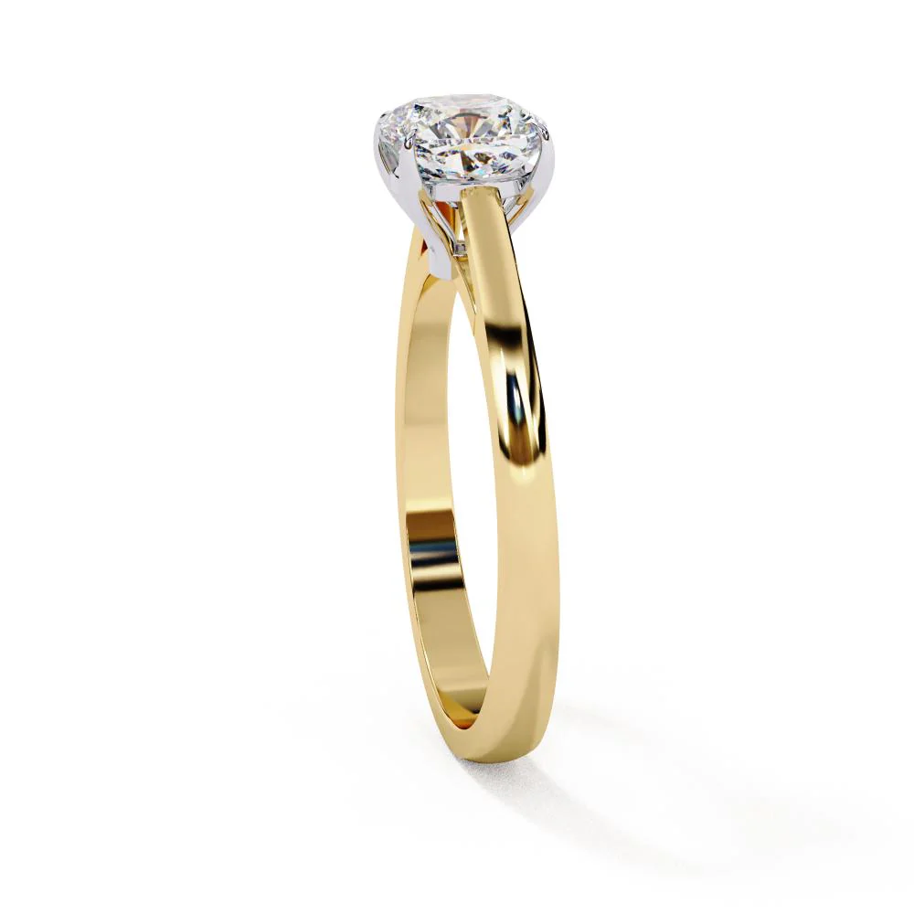 Cushion Solitaire Cathedral Engagement Ring - Image 7