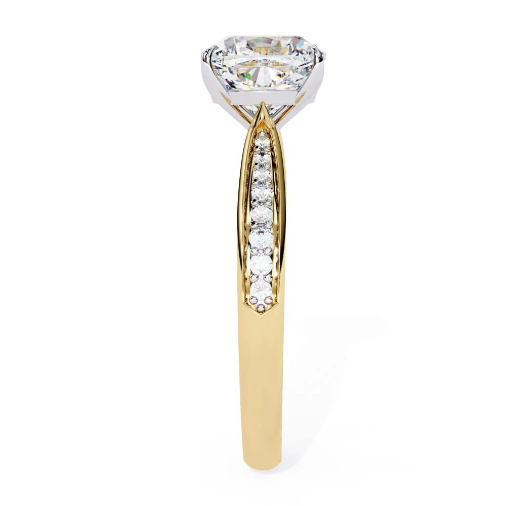 Cushion Hidden Accent Engagement ring - Image 6