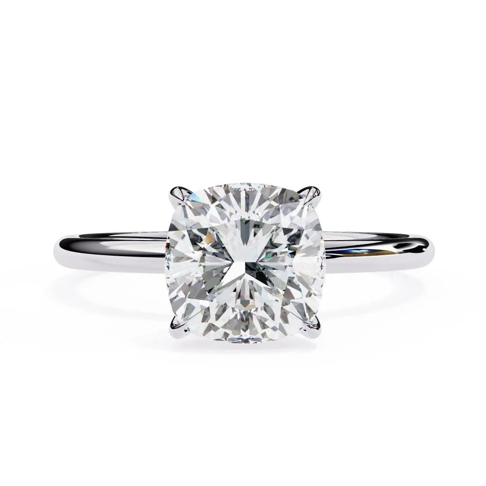 Cushion Solitaire Engagement ring - Image 3