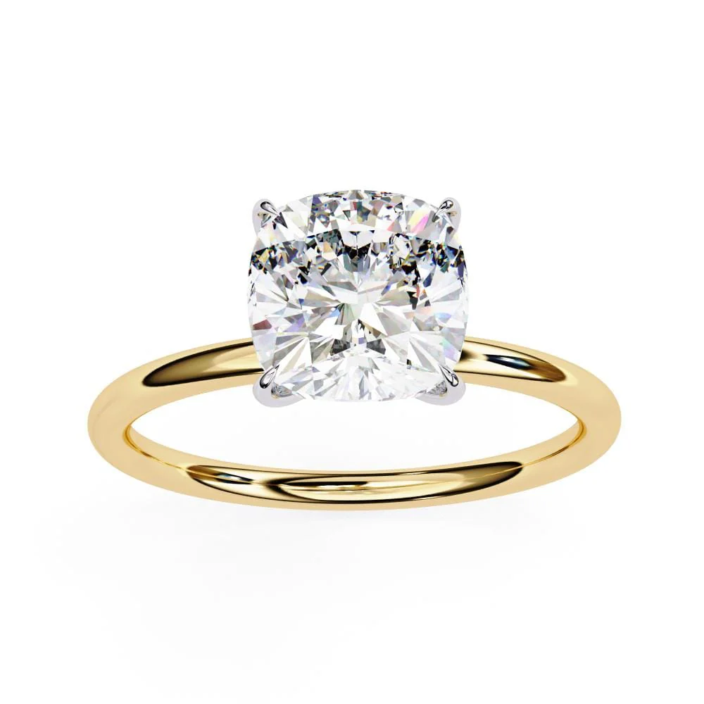 Cushion Solitaire Engagement ring - Image 5