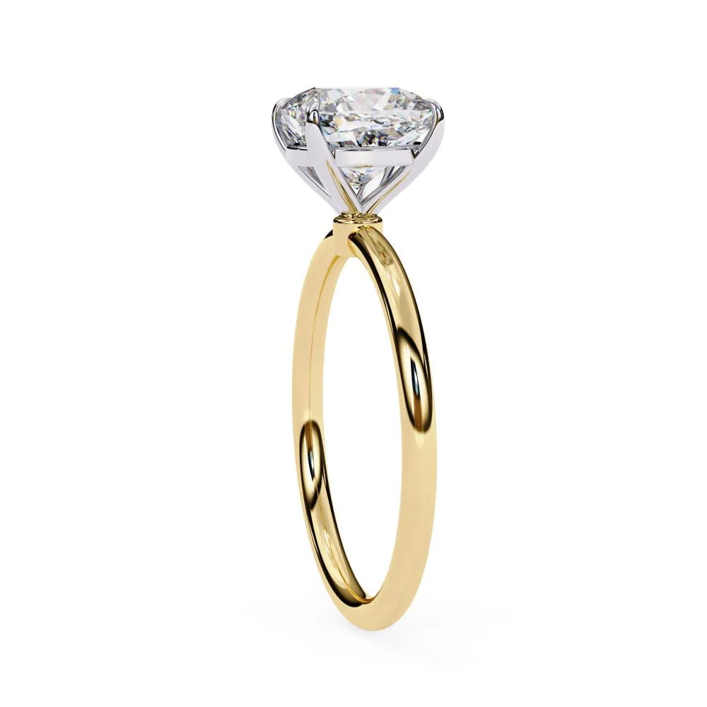 Cushion Solitaire Engagement ring - Image 7