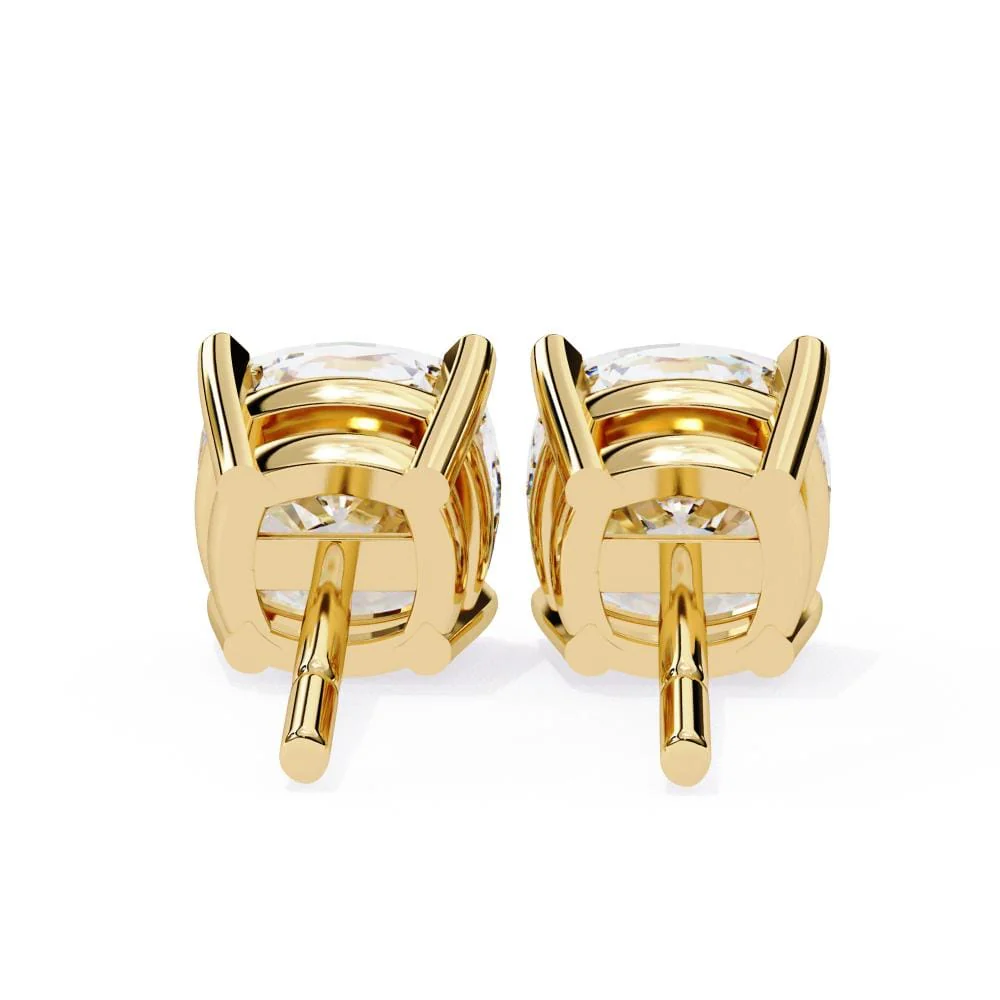 Cushion Solitaire Stud Earrings - Image 7