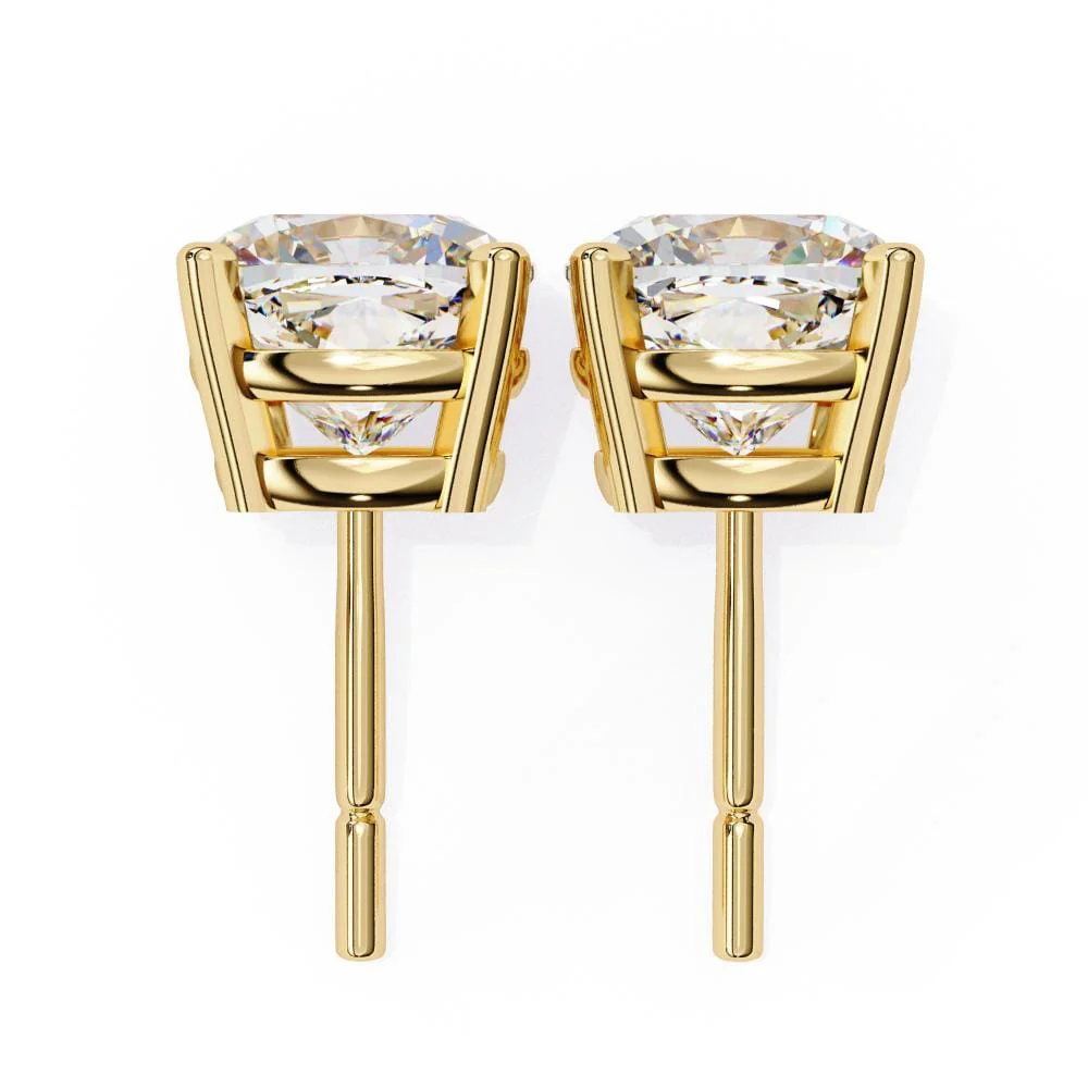 Cushion Solitaire Stud Earrings - Image 8