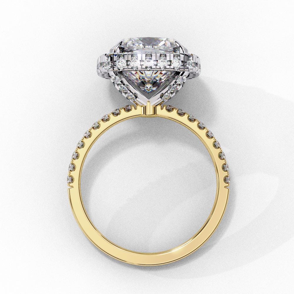 Cushion Unique Halo Engagement Ring - Image 6