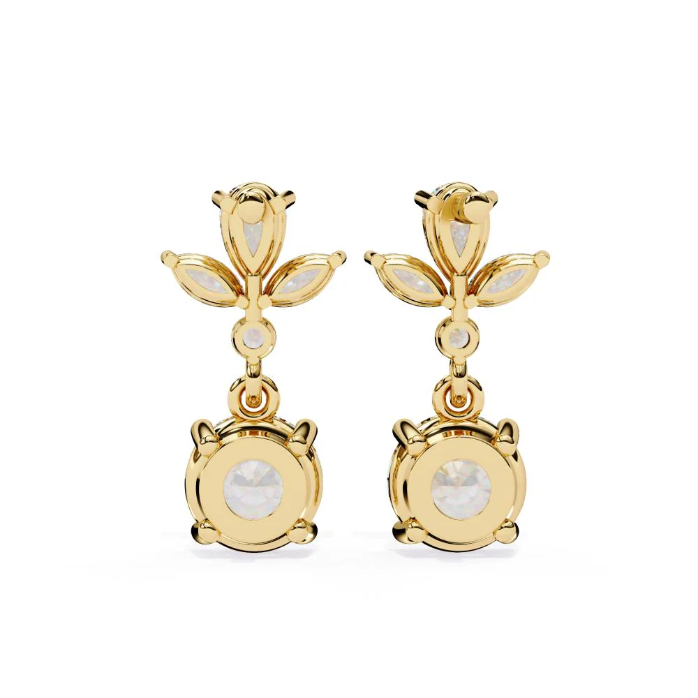 Double Drop Diamond Earrings - Image 7