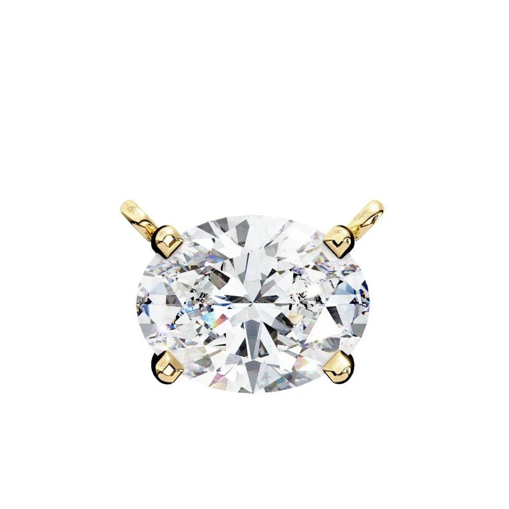 Oval East West Pendant with Chain - Image 5