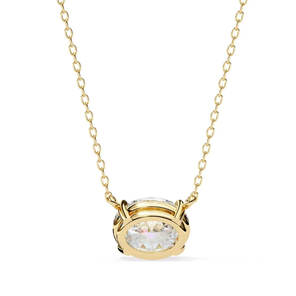 Oval East West Pendant with Chain - Image 8