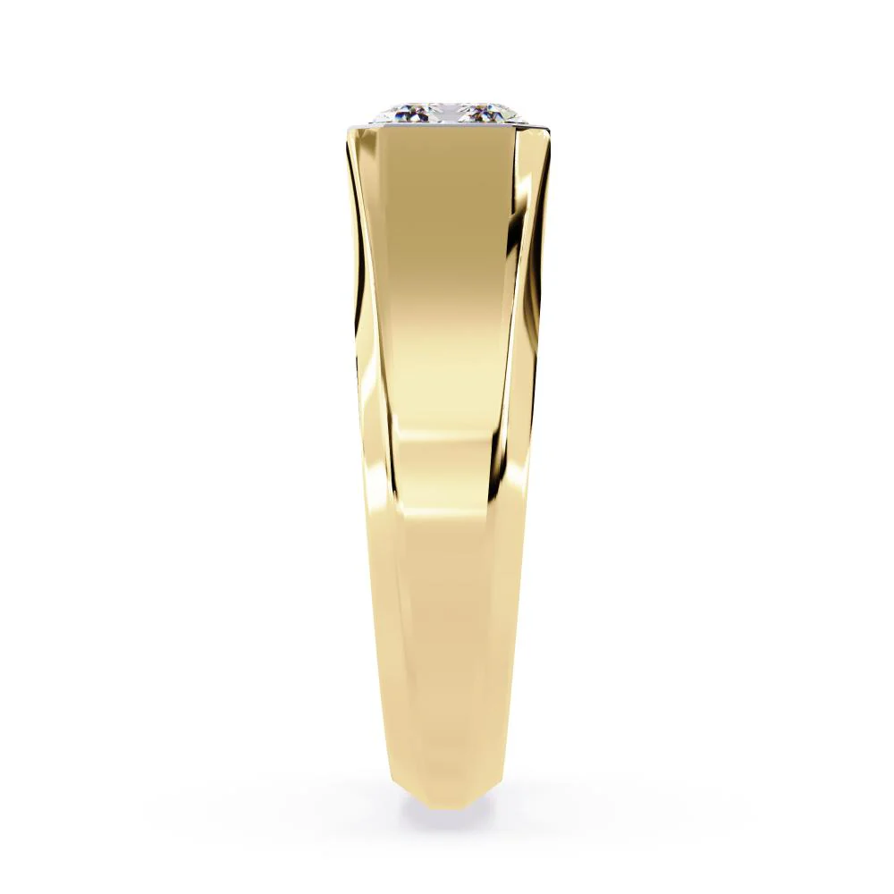 Emerald Bezel Set Wedding Band - Image 7