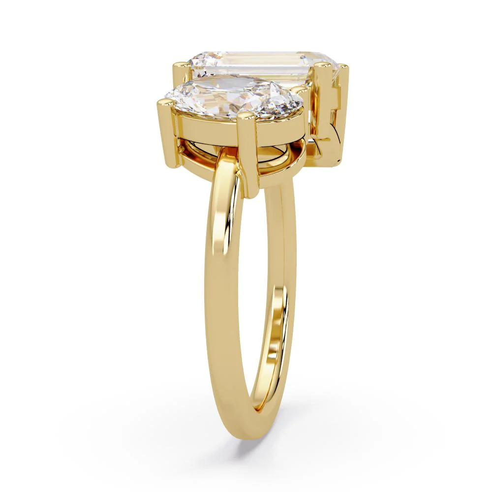 Emerald & Oval Toi Et Moi Engagement ring - Image 7