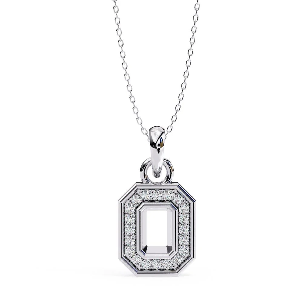 Emerald Shape Unique Design Pendant With Necklace - Image 3