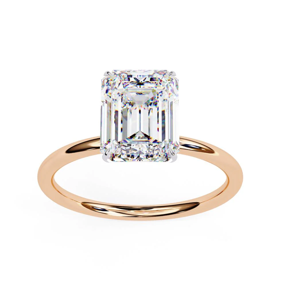 Emerald Solitaire Engagement ring - Image 8