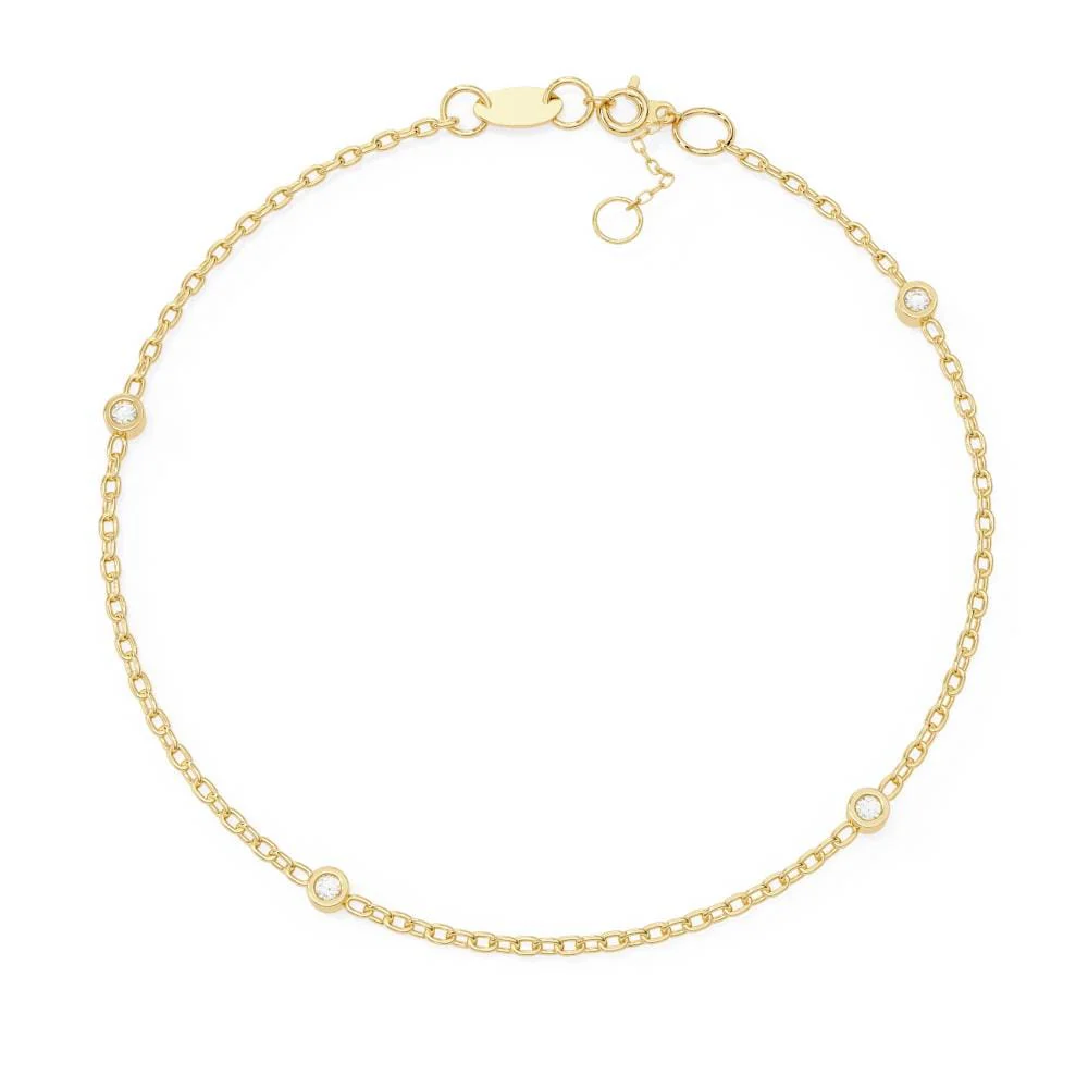 Four Piece Trendy Loose Moissanite Bracelet - Image 4