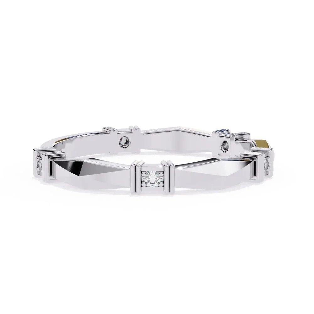 Geometrical Stackable Wedding Band - Image 3