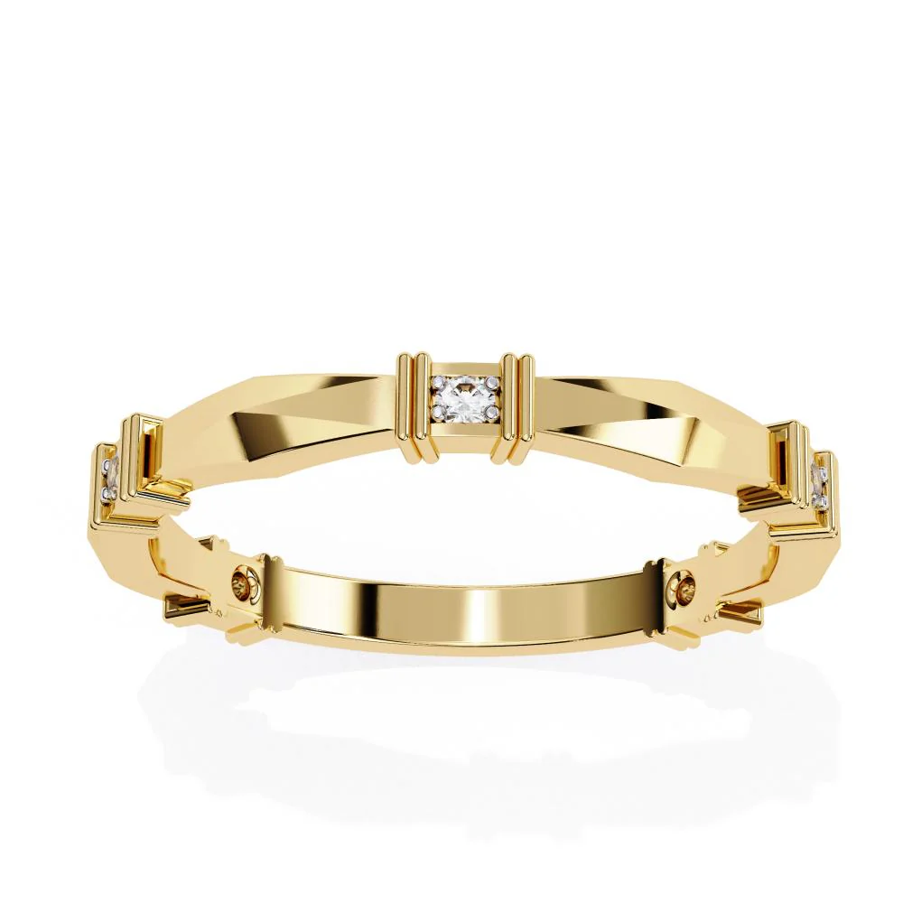 Geometrical Stackable Wedding Band - Image 5