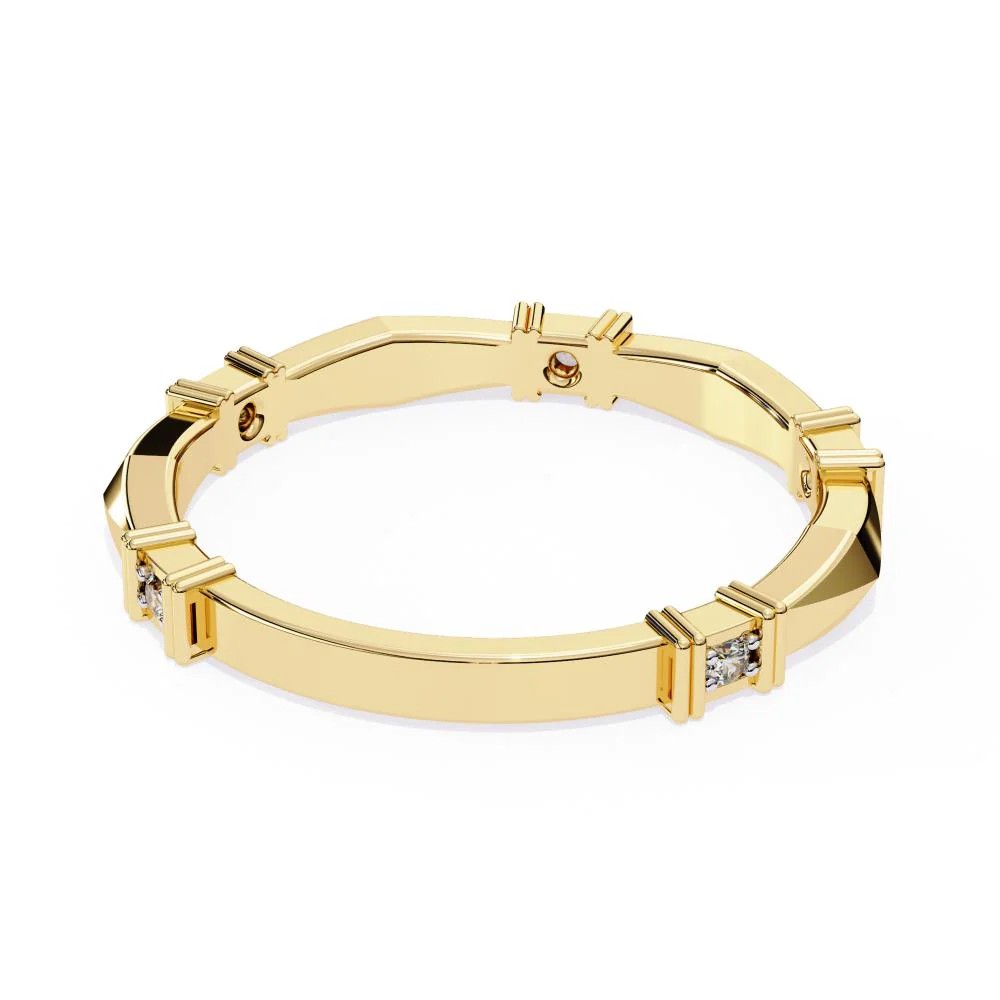 Geometrical Stackable Wedding Band - Image 7