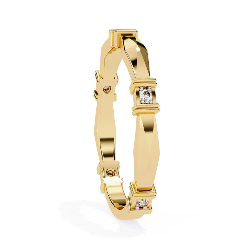 Geometrical Stackable Wedding Band - Image 8