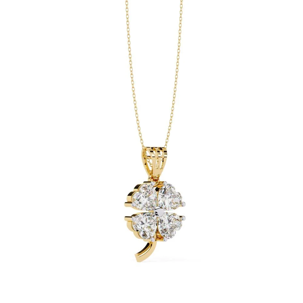 Heart Flower Shape Pendant With Chain - Image 6