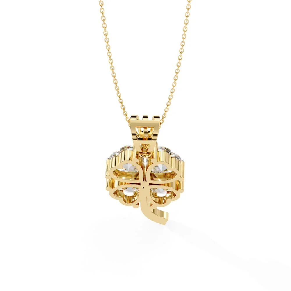 Heart Flower Shape Pendant With Chain - Image 7