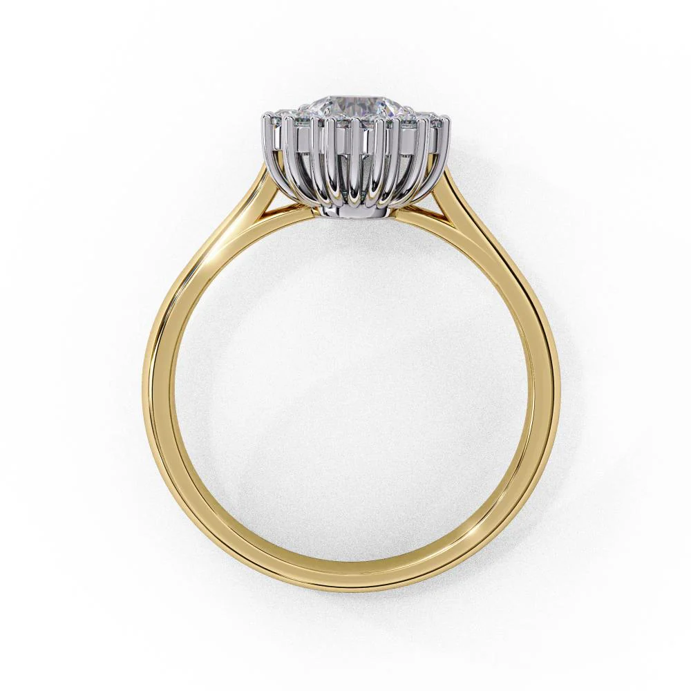 Heart Vintage Halo Engagement Ring - Image 5