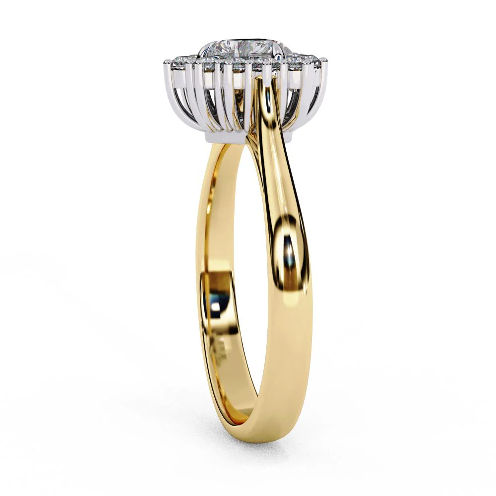Heart Vintage Halo Engagement Ring - Image 6