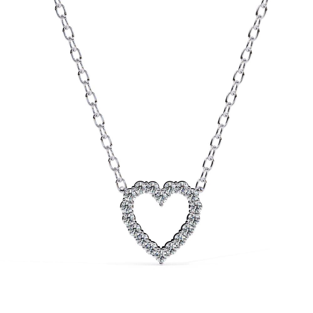 Heart Shape Diamond Necklace - Image 3