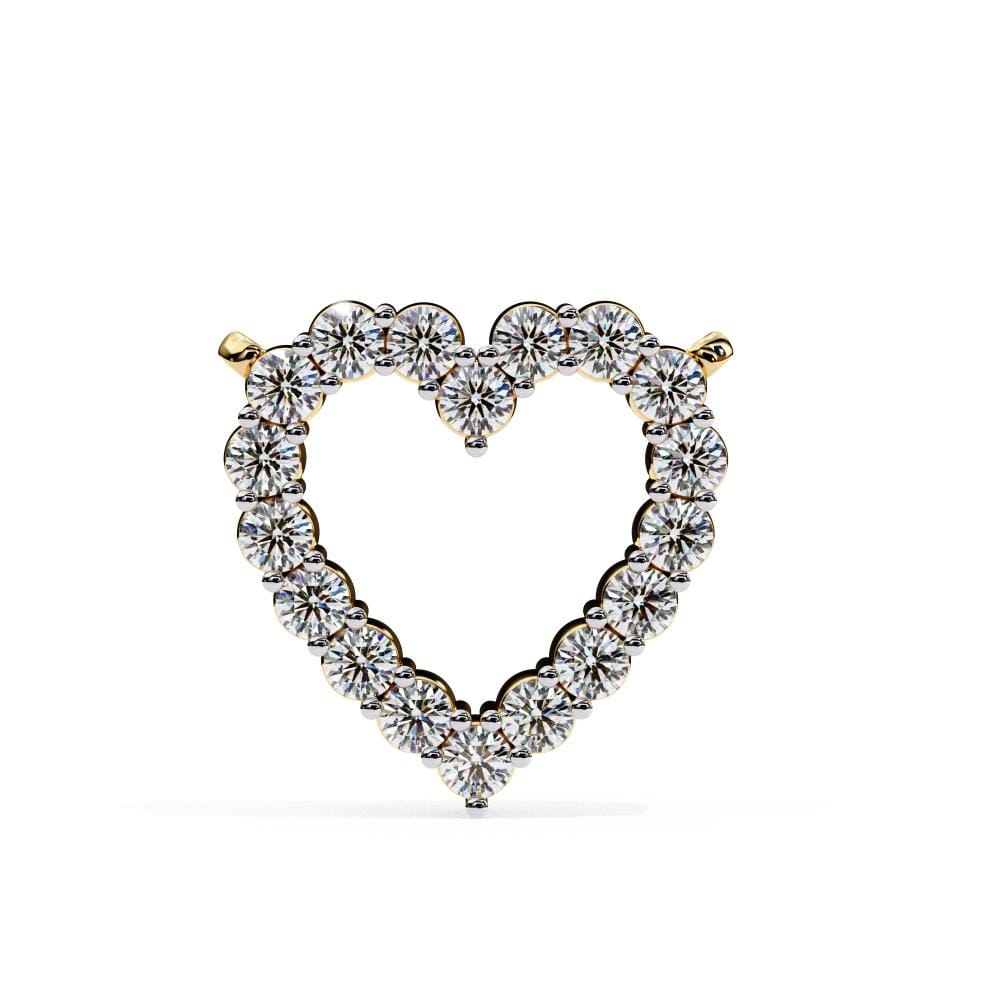 Heart Shape Diamond Necklace - Image 5