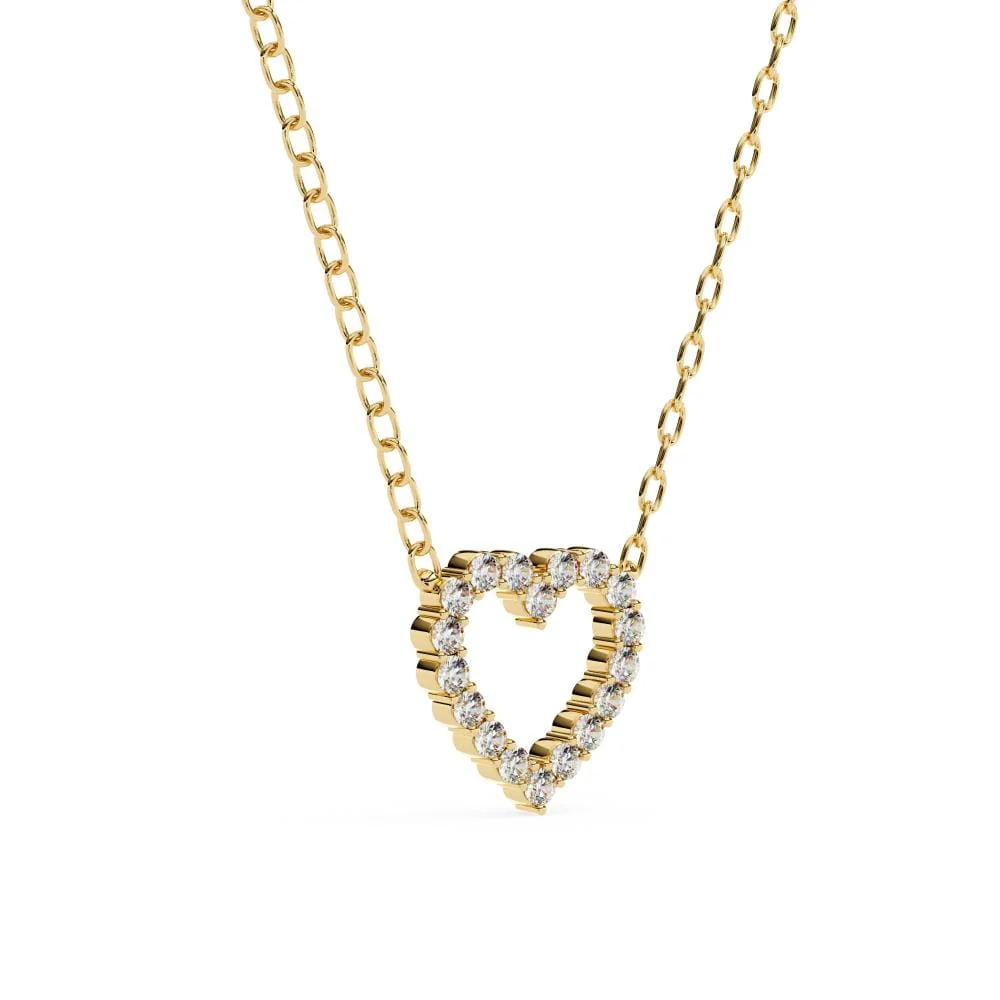 Heart Shape Diamond Necklace - Image 6