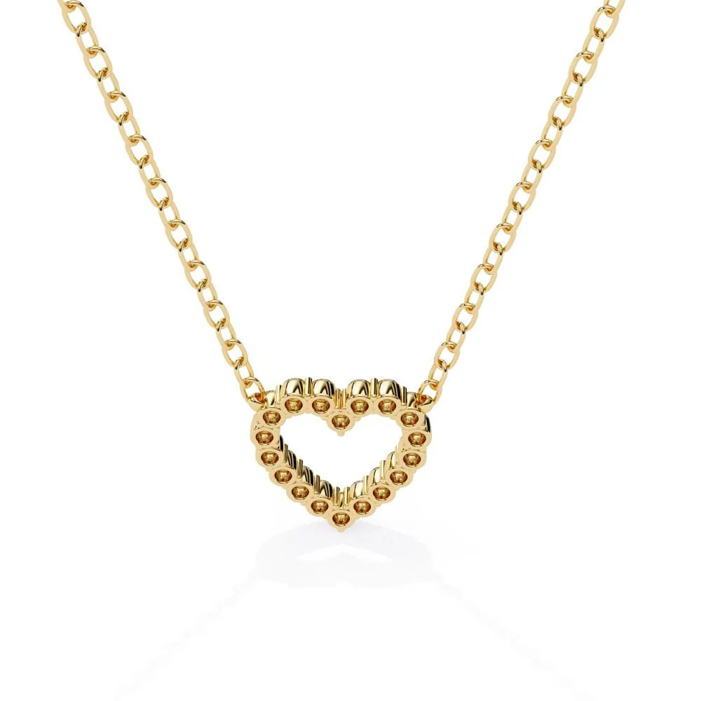 Heart Shape Diamond Necklace - Image 7