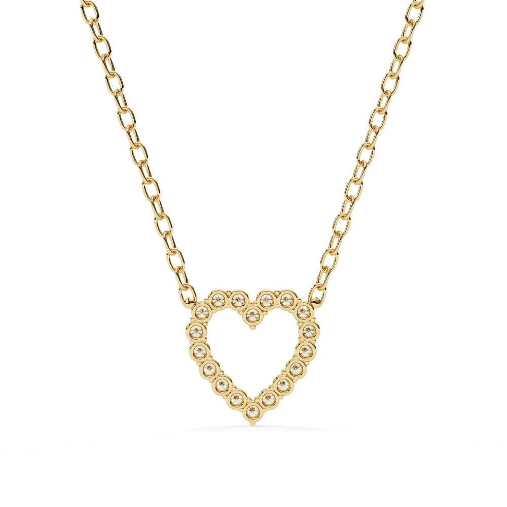 Heart Shape Diamond Necklace - Image 8