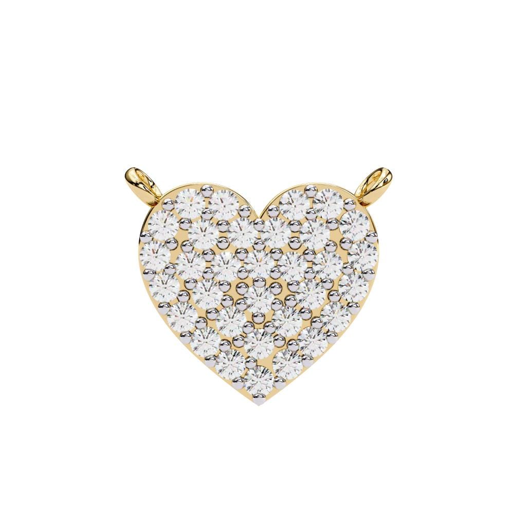 Heart Shape Full Diamond Pendant Necklace - Image 5