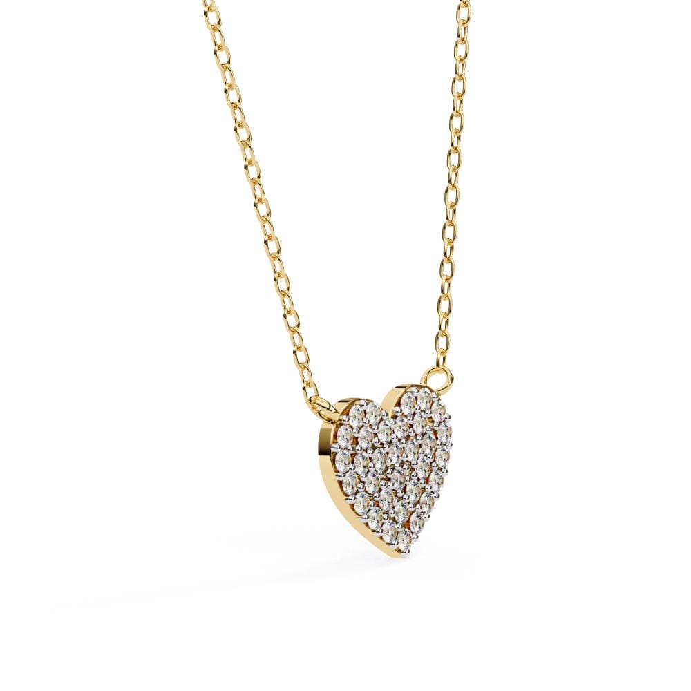 Heart Shape Full Diamond Pendant Necklace - Image 6
