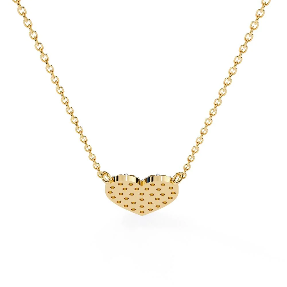 Heart Shape Full Diamond Pendant Necklace - Image 7