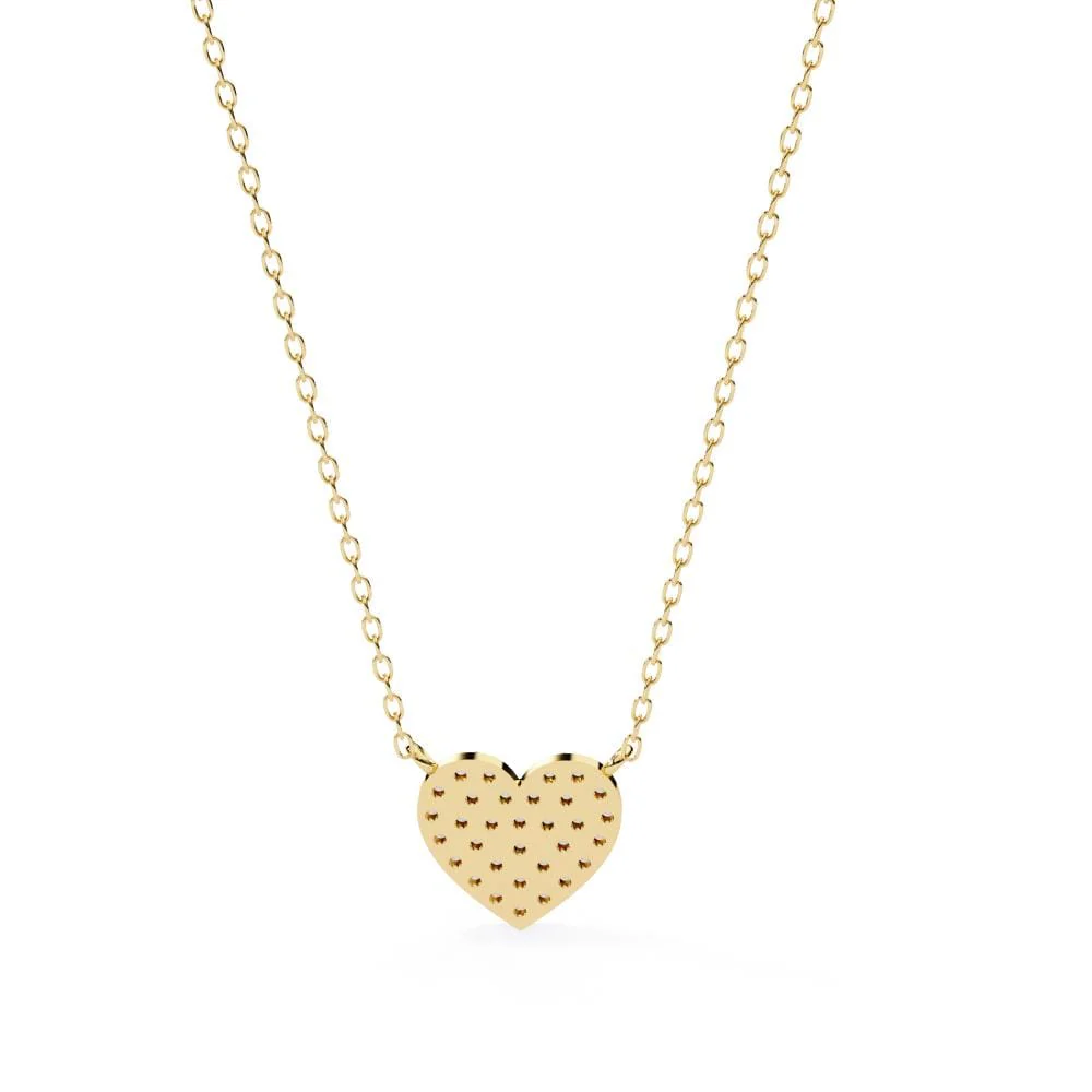 Heart Shape Full Diamond Pendant Necklace - Image 8