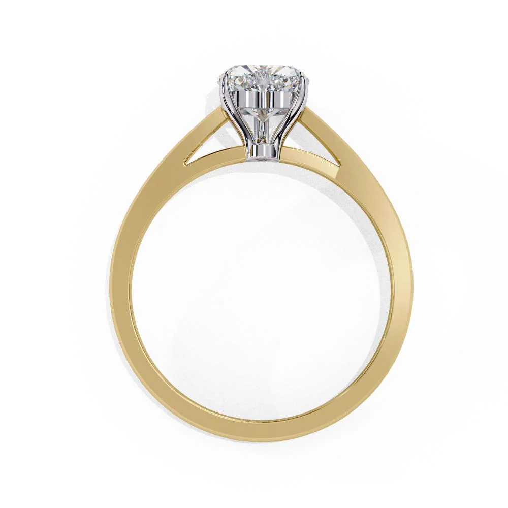 Heart Solitaire Cathedral Engagement Ring - Image 6