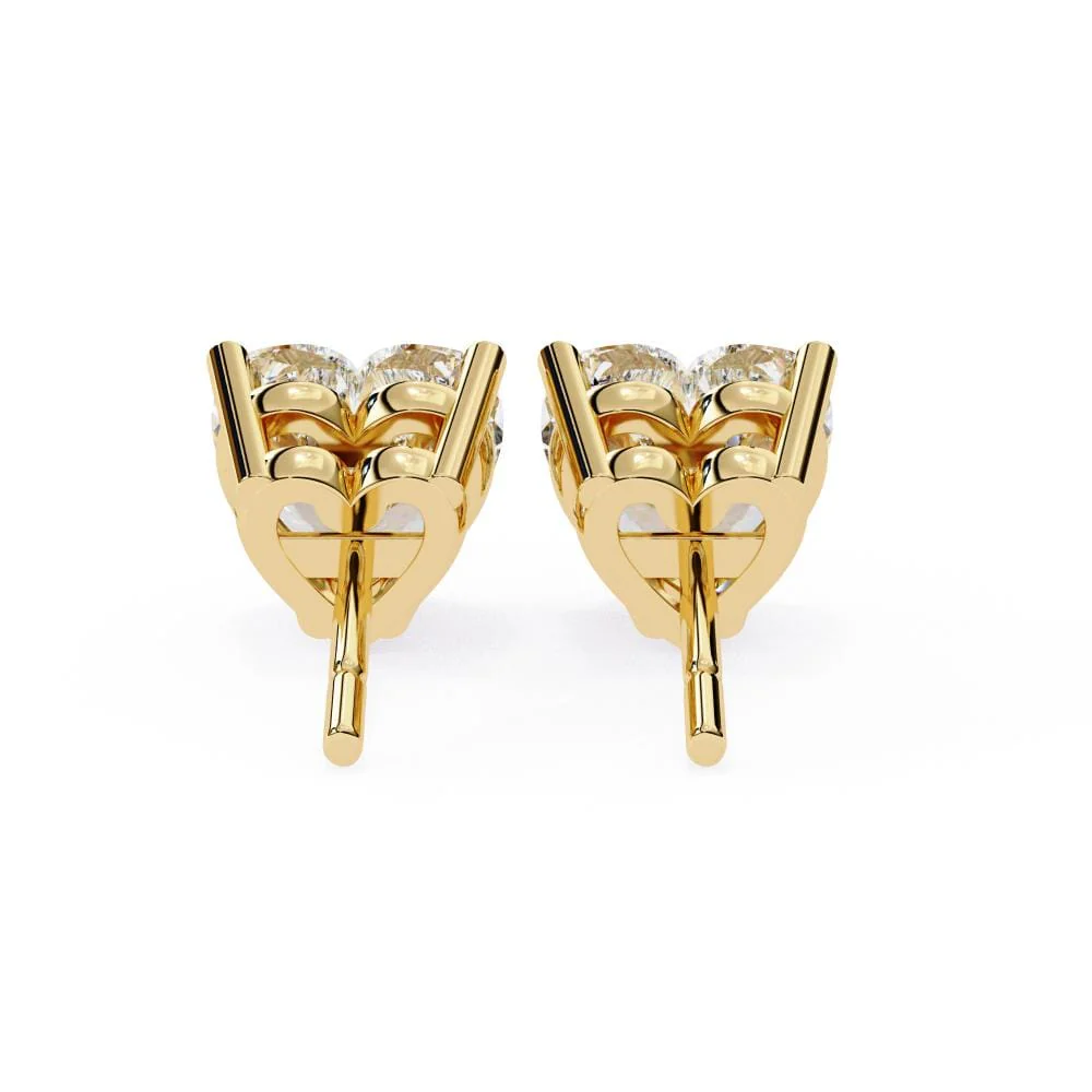 Heart Solitaire Stud Earrings - Image 7