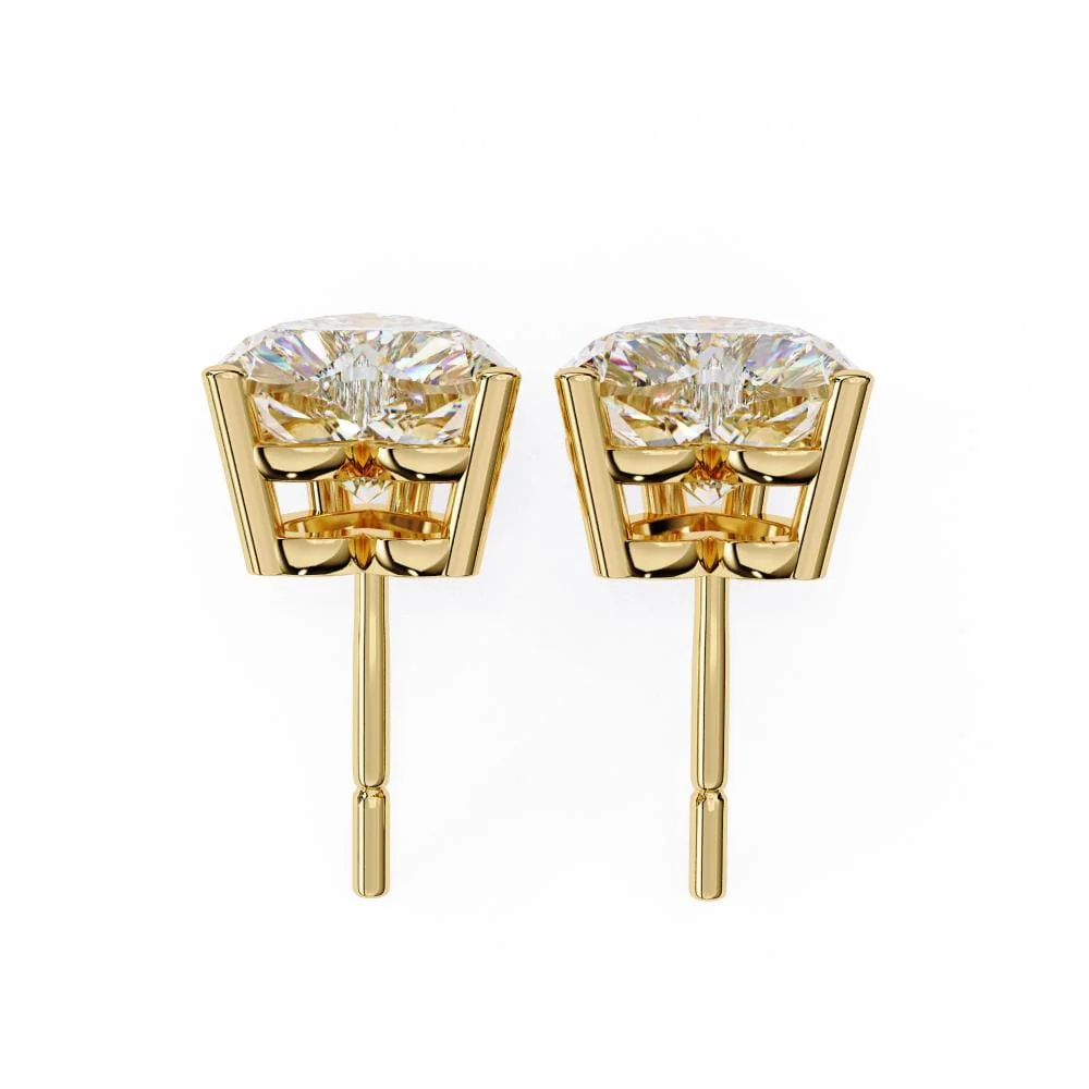 Heart Solitaire Stud Earrings - Image 8
