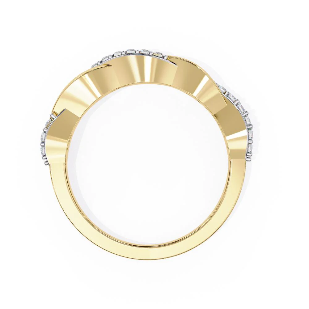 Swirl Half Eternity Wedding Band - Image 7