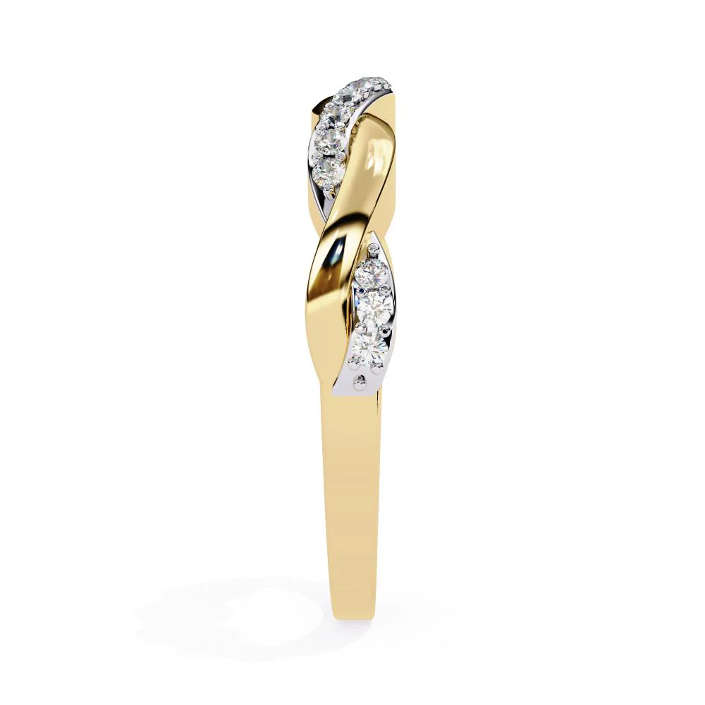 Swirl Half Eternity Wedding Band - Image 8
