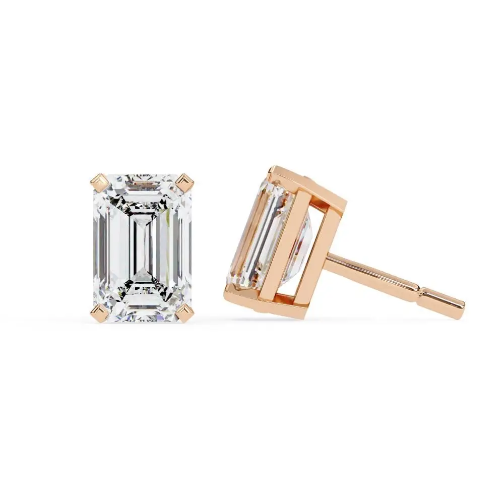 1+1 CT Moissanite Stud earrings in 10k Solid Gold - Image 10